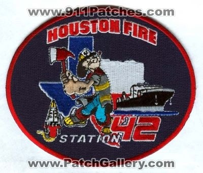 Houston Fire Department Station 42 Patch (Texas)
Scan By: PatchGallery.com
Keywords: dept. hfd company co. popeye