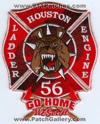 Houston Fire Department Station 56 Patch (Texas)
Scan By: PatchGallery.com
Keywords: dept. hfd company co. engine ladder go home we got it