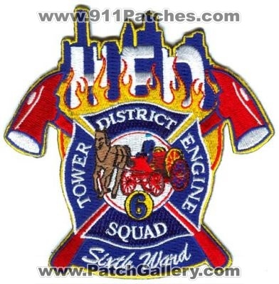 Houston Fire Department Station 6 (Texas)
[b]Scan From: Our Collection[/b]
[b]Patch Made By: 911Patches.com[/b]
Keywords: dept. hfd company engine tower squad district sixth 6th ward
