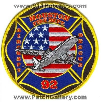Houston Fire Department Station 92 Aircraft Rescue (Texas)
Scan By: PatchGallery.com
Keywords: dept. hfd company airport firefighter firefighting arff crash cfr