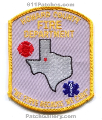 Howard County Fire Department Patch (Texas)
Scan By: PatchGallery.com
Keywords: co. dept. we serve because care