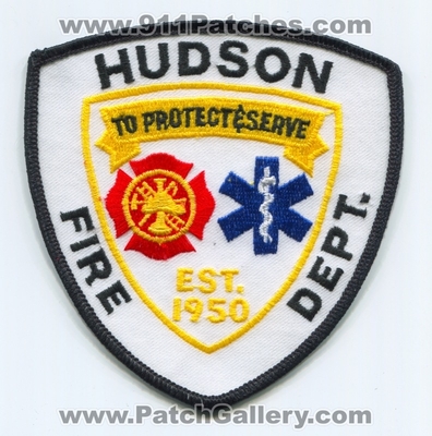 Hudson Fire Department Patch (Colorado)
[b]Scan From: Our Collection[/b]
Keywords: dept. to protect & and serve est. 1950