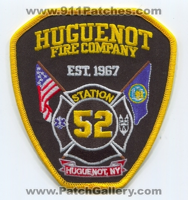 Huguenot Fire Company Station 52 Patch (New York)
Scan By: PatchGallery.com
Keywords: co. department dept. ny est. 1967