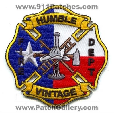 Humble Vintage Fire Department (Texas)
Scan By: PatchGallery.com
Keywords: dept.