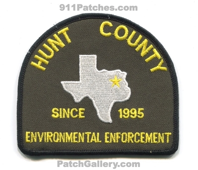 Hunt County Sheriffs Department Environmental Enforcement Patch (Texas)
Scan By: PatchGallery.com
Keywords: co. dept. office since 1995