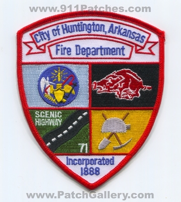 Huntington Fire Department Patch (Arkansas)
Scan By: PatchGallery.com
Keywords: city of dept. scenic highway 71 incorporated 1888