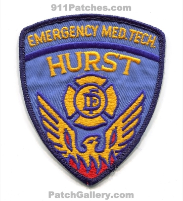 Hurst Fire Department Emergency Medical Technician EMT Patch (Texas)
Scan By: PatchGallery.com
Keywords: dept. tech.