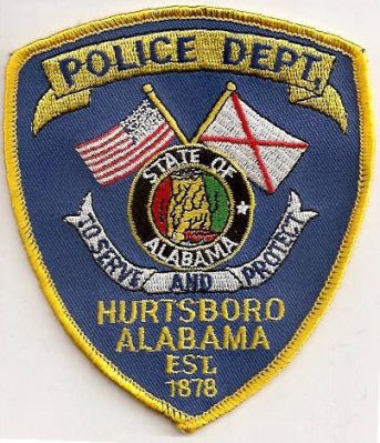 Hurtsboro Police Dept
Thanks to EmblemAndPatchSales.com for this scan.
Keywords: alabama department