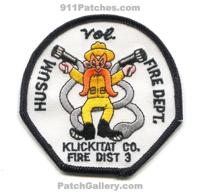 Husum Volunteer Fire Department Klickitat County District 3 Patch (Washington)
Scan By: PatchGallery.com
Keywords: vol. dept. co. dist. number no. #3 yosemite sam