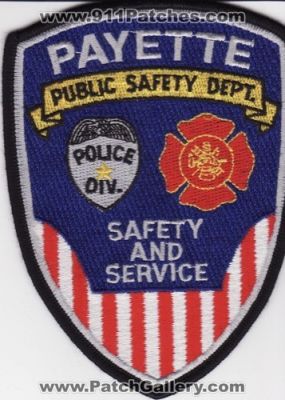 Payette Public Safety Department (Idaho)
Thanks to Anonymous 1 for this scan.
Keywords: dept. police division div. fire dps