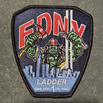 New York City Fire Department FDNY Ladder 1 Patch (New York)
Picture By: PatchGallery.com
Thanks to Jeremiah Herderich
