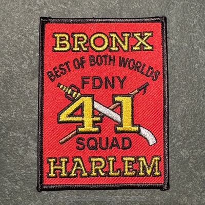 New York City Fire Department FDNY Squad 41 Patch (New York)
Picture By: PatchGallery.com
Thanks to Jeremiah Herderich
Keywords: of dept. company co. station bronx Harlem the best of both worlds