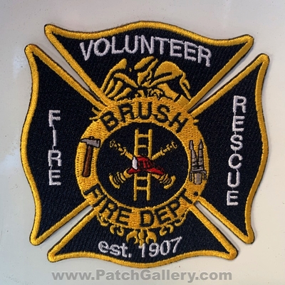 Brush Volunteer Fire Rescue Department Patch (Colorado)
Picture By: PatchGallery.com
Keywords: vol. dept. est. 1907