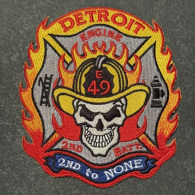 Detroit Fire Department Engine 49 Battalion 2 Patch (Michigan)
Picture: PatchGallery.com
Thanks to Jeremiah Herderich
Keywords: dept. 2nd batt. to none