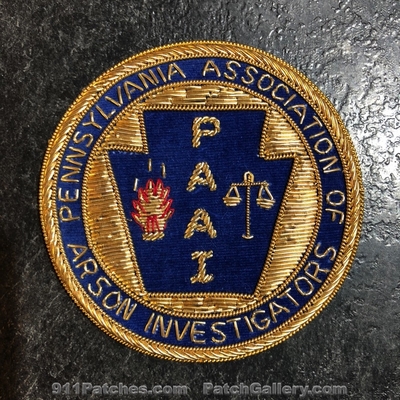 Pennsylvania Association of Arson Investigators PAAI Patch (Pennsylvania) (Bullion)
Picture By: PatchGallery.com
Keywords: assn. p.a.a.i. fire department dept.