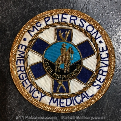 McPherson Emergency Medical Services EMS Patch (Missouri) (Bullion)
Picture By: PatchGallery.com
Keywords: ambulance emt paramedic gen. general