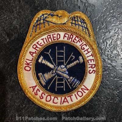 Oklahoma Retired Firefighters Association Patch (Oklahoma) (Bullion)
Picture By: PatchGallery.com
Keywords: okla. ffs assn. fire department dept.