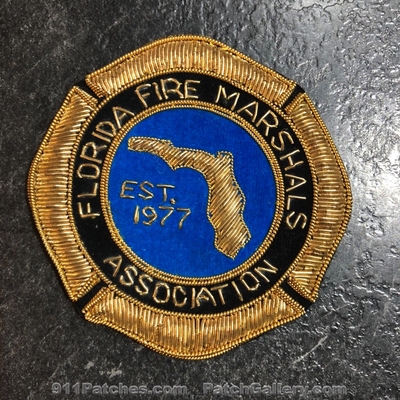 Florida Fire Marshals Association Patch (Florida) (Bullion)
Picture By: PatchGallery.com
Keywords: assn. est. 1977
