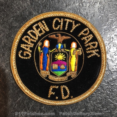 Garden City Park Fire Department Patch (New York) (Bullion)
Picture By: PatchGallery.com
Keywords: dept. f.d. fd