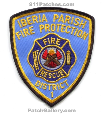 Iberia Parish Fire Protection District 1 Patch (Louisiana)
Scan By: PatchGallery.com
Keywords: prot. dist. number no. #1 department dept. rescue