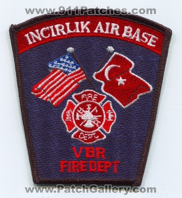 Incirlik Air Base Fire Department Patch (Turkey)
Scan By: PatchGallery.com
Keywords: dept. military vbr