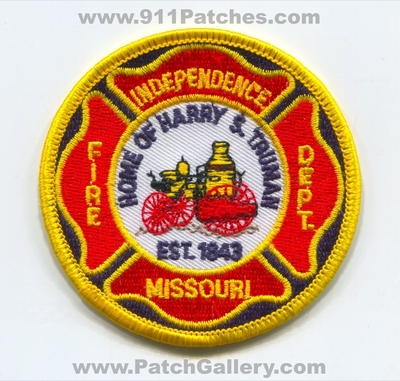 Independence Fire Department Patch (Missouri)
Scan By: PatchGallery.com
Keywords: dept. home of harry s. truman est. 1843