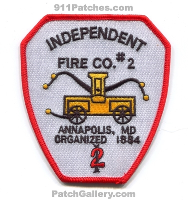 Independent Fire Company Number 2 Annapolis Patch (Maryland)
Scan By: PatchGallery.com
Keywords: co. no. #2 department dept. organized 1884