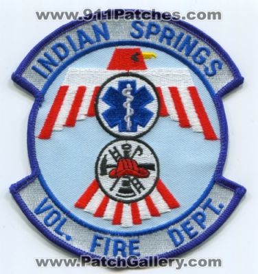 Indian Springs Volunteer Fire Department Patch (Nevada)
Scan By: PatchGallery.com
Keywords: vol. dept.