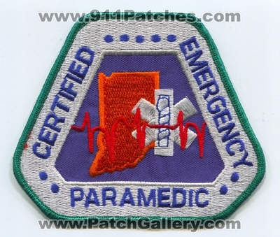 Indiana Certified Emergency Paramedic EMS Patch (Indiana)
Scan By: PatchGallery.com
Keywords: emergency medical services e.m.s. ambulance