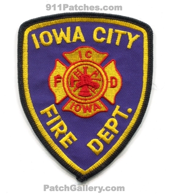 Iowa City Fire Department Patch (Iowa)
Scan By: PatchGallery.com
Keywords: dept.
