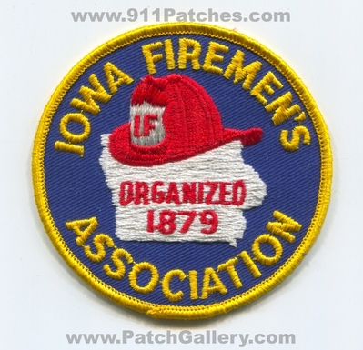 Iowa Firemens Association Fire Department Patch (Iowa)
Scan By: PatchGallery.com
Keywords: if assn. dept. organized 1879