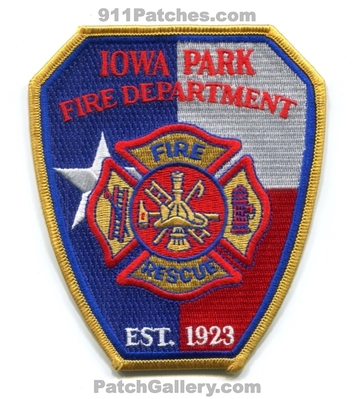 Iowa Park Fire Rescue Department Patch (Texas)
Scan By: PatchGallery.com
Keywords: dept. est. 1923