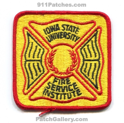Iowa State University Fire Service Institute Patch (Iowa)
Scan By: PatchGallery.com
Keywords: college school department dept.
