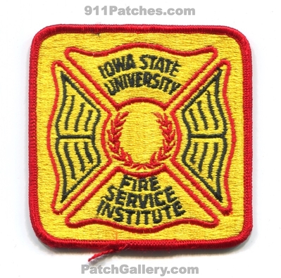 Iowa State University Fire Service Institute Patch (Iowa)
Scan By: PatchGallery.com
Keywords: college school department dept.