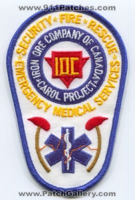 Iron Ore Company of Canada Carol Project Security Fire Rescue EMS (Canada NL)
Scan By: PatchGallery.com
Keywords: ioc emergency medical services