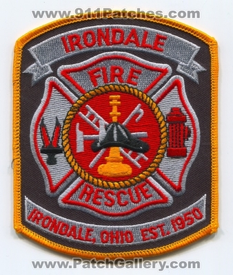 Irondale Fire Rescue Department Patch (Ohio)
Scan By: PatchGallery.com
Keywords: dept.