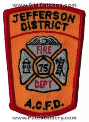 Jefferson District Fire Department Arlington Company 75 (Virginia)
Thanks to Ed Mello for this scan.
Keywords: a.c.f.d. acfd county dept
