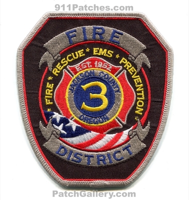 Jackson County Fire District 3 Patch (Oregon)
Scan By: PatchGallery.com
Keywords: co. dist. number no. #3 department dept. rescue ems prevention est. 1952