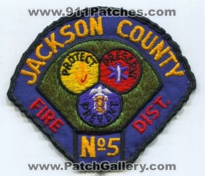 Jackson County Fire District Number 5 (Oregon)
Scan By: PatchGallery.com
Keywords: co. dist. no. #5 department dept. protect preserve prevent