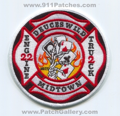 Jackson Fire Department Engine 22 Truck 2 Patch (Tennessee)
Scan By: PatchGallery.com
[b]Patch Made By: 911Patches.com[/b]
Keywords: dept. company co. station deuces wild midtown