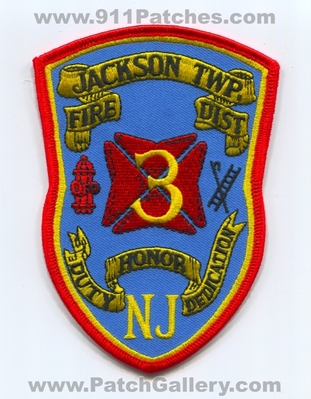 Jackson Township Fire District 3 Patch (New Jersey)
Scan By: PatchGallery.com
Keywords: twp. dist. number no. #3 department dept. duty honor dedication