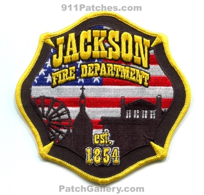 Jackson Fire Department Patch (California)
Scan By: PatchGallery.com
Keywords: dept. est. 1854