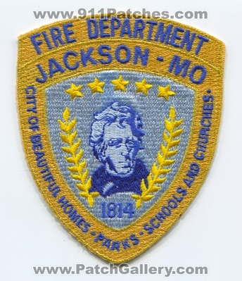 Jackson Fire Department Patch (Missouri)
Scan By: PatchGallery.com
Keywords: dept. city of mo beautiful homes parks schools and churches