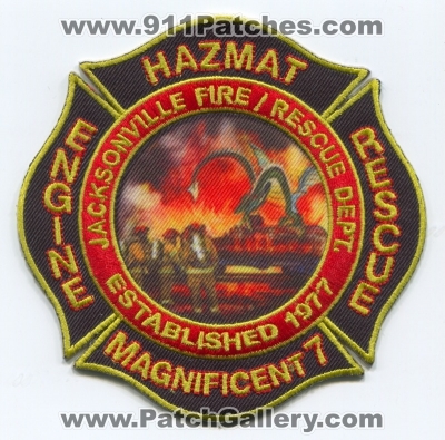Jacksonville Fire and Rescue Department Station 7 Patch (Florida)
Scan By: PatchGallery.com
[b]Patch Made By: 911Patches.com[/b]
Keywords: jfrd & dept. company co. engine hazmat haz-mat magnificent