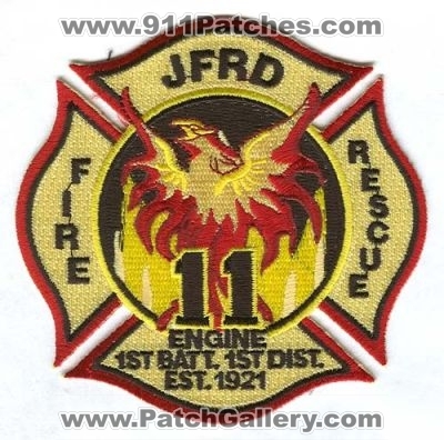 Jacksonville Fire and Rescue Department Engine 11 (Florida)
Scan By: PatchGallery.com
Keywords: jfrd & dept. company station 1st battalion batt. district dist.