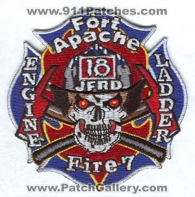 Jacksonville Fire and Rescue Department Station 18 (Florida)
Scan By: PatchGallery.com
Keywords: jfrd & dept. company engine ladder fire 7 fort ft. apache