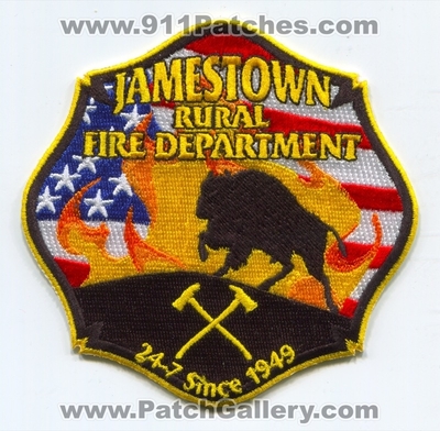 Jamestown Rural Fire Department Patch (North Dakota)
Scan By: PatchGallery.com
Keywords: dept. Aircraft Rescue Firefighter Firefighting A.R.F.F. CFR C.F.R. Crash Fire Rescue KAZO Flying Tiger