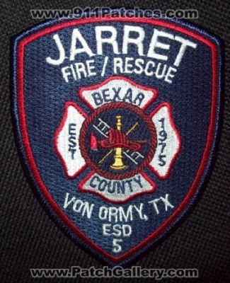 Jarret Fire Rescue Department ESD 5 (Texas)
Thanks to Matthew Marano for this picture.
Keywords: dept. bexar county von ormy tx emergency services district