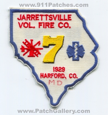 Jarrettsville Volunteer Fire Company 7 Harford County Patch (Maryland)
Scan By: PatchGallery.com
Keywords: vol. co. number no. #7 co. md 1929 department dept.