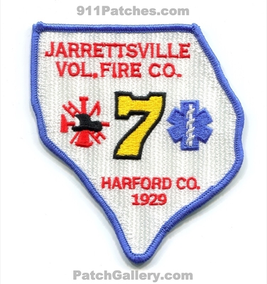 Jarrettsville Volunteer Fire Company 7 Harford County Patch (Maryland)
Scan By: PatchGallery.com
Keywords: vol. co. department dept. 1929